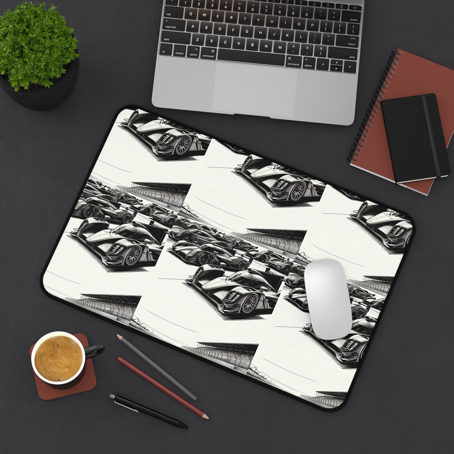 Racing Car Desk Mat, Speed-themed Workstation Accessory for Car Lovers, Gaming Desk Pad, Automotive Gift for Enthusiasts, Office Decor